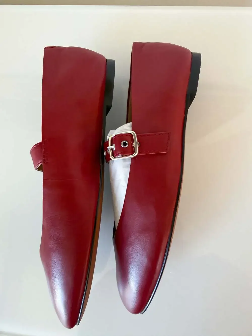 Madewell The Remy Mary Jane Flat in Cherrywood Red, new